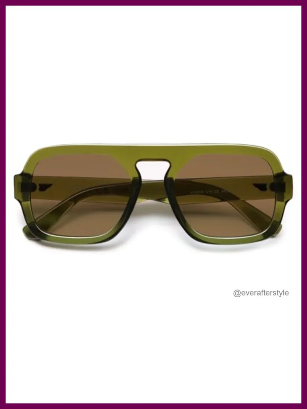 Retro Square Aviator Sunglasses Oversized UV400 Protection Unisex
